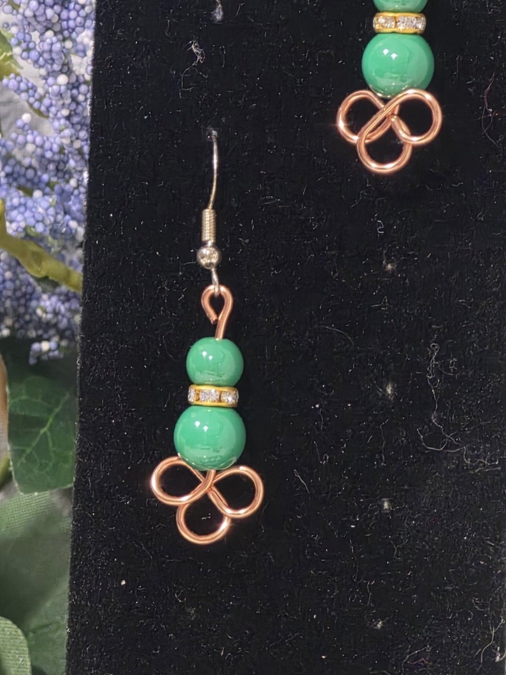 Wire Wrapped Lucky Earrings